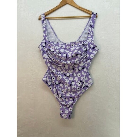 Emory Rose Other - Emory Rose Women's Plus Size 3X One Piece Swim Suit Lavender Floral